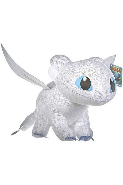 Play By Play Light Fury Sparkle Plush Toy, Dragons, 40 cm