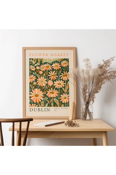 UNT Piața Florilor - Tablou cu rama din lemn din Dublin