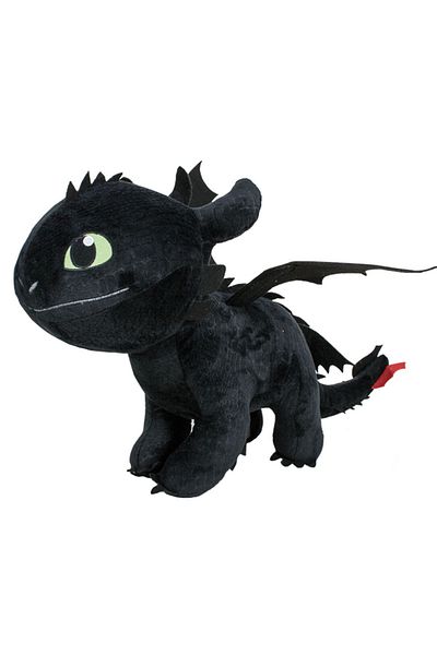 Play By Play Černá plyšová hračka Bezzubka, Draci, 25 cm