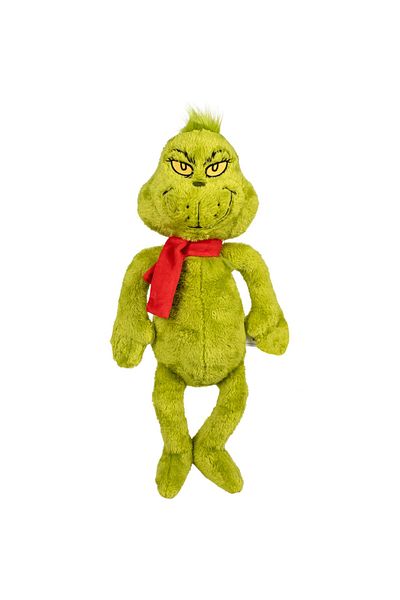 Play By Play Grinch plush toy with scarf, 35 cm (sitting)
