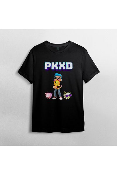 Pixxa Pk Xd Fun, Friends & Games Pkxd Unisex 100% βαμβακερό μπλουζάκι με λαιμόκοψη μοντέλο 3
