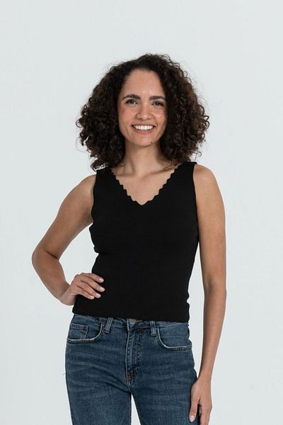 İLKCET MODA Tricou cu guler flexibil pentru tricotaje pentru femei
