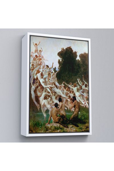 Harita Sepeti Ζωγραφική με το όνομα Oreads από τον William-Adolphe Bouguereau σε λευκό πλαίσιο
