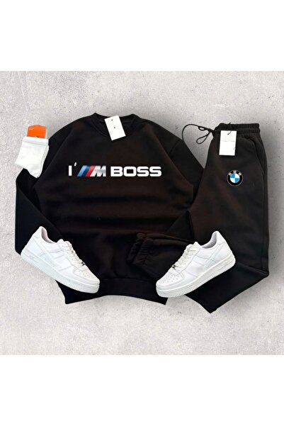 Genel Markalar ✅ BMW Erkek Uzun Kollu Üst Eşofman Takımı - Spor ve Modern Tas...