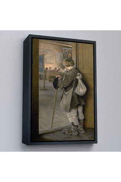 Harita Sepeti Pictură de Nikolay Bogdanov Belsky pe ușa clasei cu cadru negru