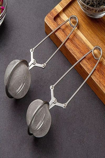 GAT Shop 2 Pieces of Herbal Tea with Tongs Linden Rosehip Brewing Strainer 16x5,5 Cm Kitchenware