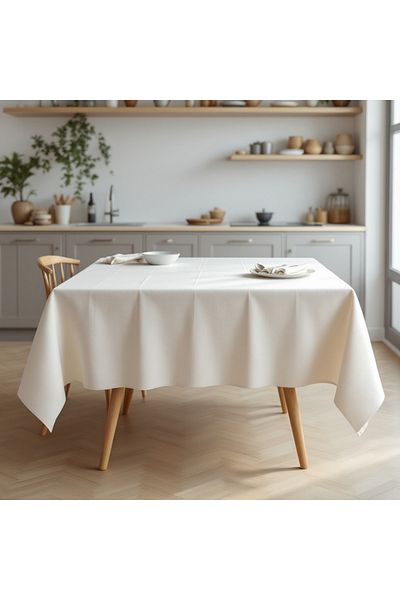 Viemso Plain Linen Authentic Tablecloth