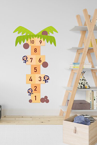 esatoys Sayılar Hayvanlar ve Ağaç Temalı Çocuk Odası Sticker Seti