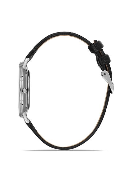 Romanson Tl7A24Bmbwas5U Leather Cord Roman Numeral Thin Case Silver Color Classic Men's Wristwatch