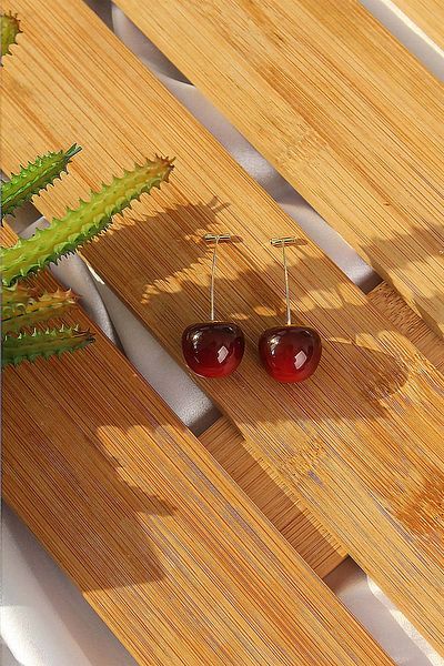 MCM GROUP Gold Color Cherry Model Women's Earrings