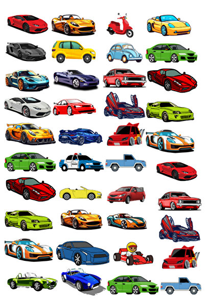 SOFT Paye Kraft Arabalı Sticker - Etiket Seti-çocuklar Buna Bayılıyor