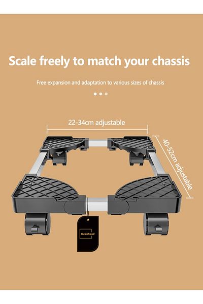 FlashHawk Mobile CPU Stand Adjustable Computer Tower Stand with 4 Caster Wheels Fits Most PC