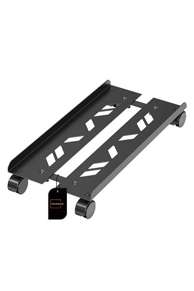 FlashHawk Computer Tower Stand CPU Holder with Rolling Caster Wheels for Office Home