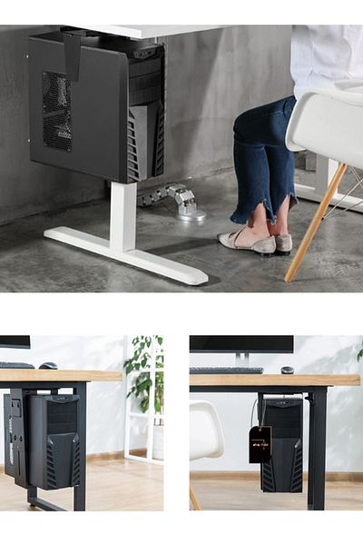 FlashHawk Adjustable Computer Tower Stand PC Case Holder under Desk