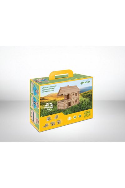 Walachia Vario Massive Mini architecture construction set, 91 large wooden pieces, Walachia