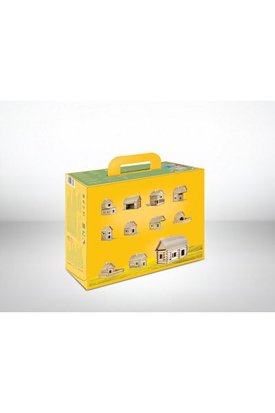 Walachia Vario Massive Mini architecture construction set, 91 large wooden pieces, Walachia