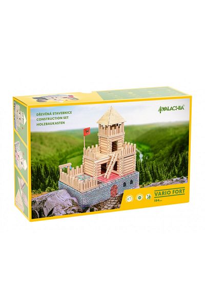 Walachia Vario Fort architecture construction set, 194 wooden pieces, Walachia