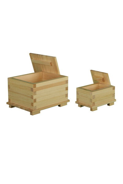 Walachia Set de construit Cufere cu capac, 92 piese din lemn