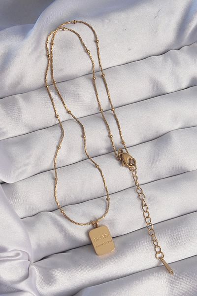 Clariss 316L الصلب الذهب اللون ساحة سحر نموذج قلادة