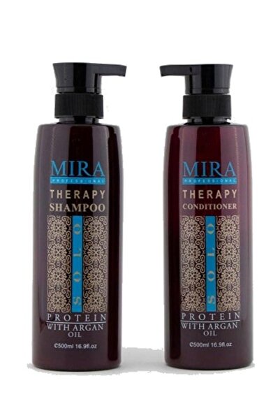 Mira شامبو وبلسم ميرا ثيرابي غني بزيت الارغان للشعر المعالج بالبروتين 500 مل