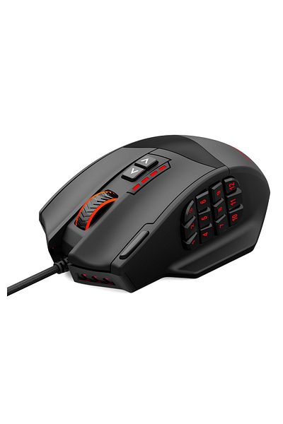 e-yooso ماوس ألعاب سلكي X-39 USB RGB، 19 زرًا قابلًا للبرمجة، 16400 نقطة في البوصة Paw3327