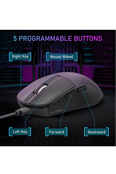 e-yooso X-44 1K Wireless Gaming Mouse,49g Superlight, 26000 Dpi Paw9339