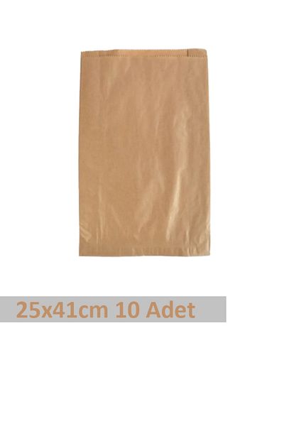 OLİ Art Kraft Paper Bag 25X41Cm 10 Pcs Side Packing & Gift Wrap