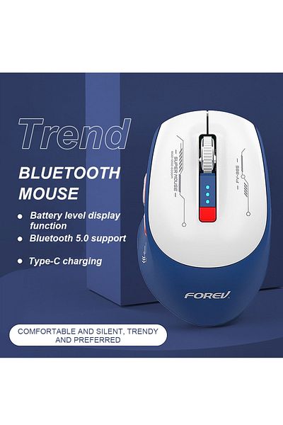 Forev 2.4G Wireless/Bluetooth Mouse,3-level DPI Adjustment,Wireless Silent Mouse