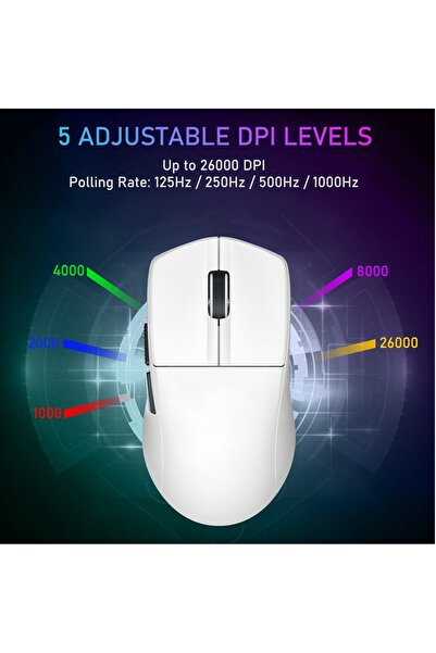 e-yooso X-44 1K Wireless Gaming Mouse,49g Superlight, 26000 Dpi Paw9339