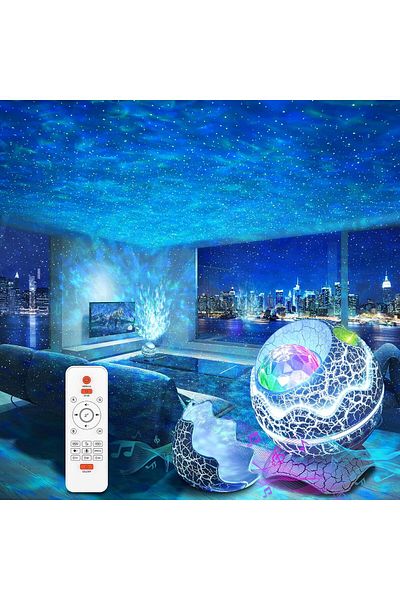 COOYA Galaxy Projector for Room with White Noise, Bluetooth Speaker, Timer and Remote, Room Decor