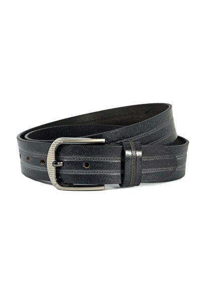 Classic Milano Genuine Leather Belt Men - Semi-Casual Men's Belts - Black & B...
