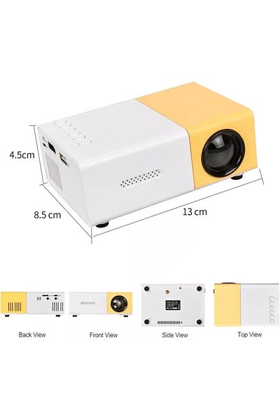 COOYA Mini Portable Projector, 1080P Full HD Video Projector Built in HIFI Speaker, Soft Light