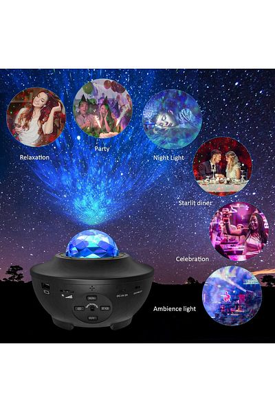 COOYA Galaxy Projector, Night Light, with Voice Control, Timing Setting