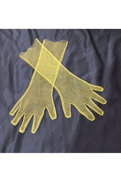 es moda shop Baby Bella Female Child Long Gauze Gloves Yellow