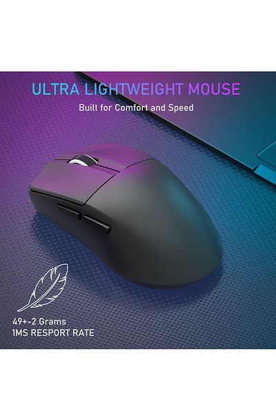 e-yooso ماوس ألعاب لاسلكي X-44 1K، خفيف الوزن للغاية، 49 جرام، 26000 نقطة في البوصة Paw9339