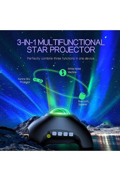 COOYA Projector With 33 Light Effects, Night Lights LED Star Projector for Bedroom Nebula Lamp, Black