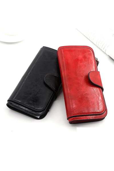 ETG Texture Casual PU Leather Ladies Hasp Clutch for Women Long Wallet Zipper Phone Bag