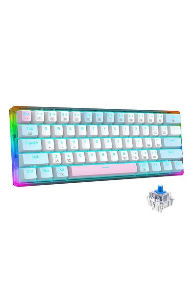 e-yooso Z-11T Mechanical Keyboard,Blue Switches Mechanical Gaming Keyboard with RGB Backlight