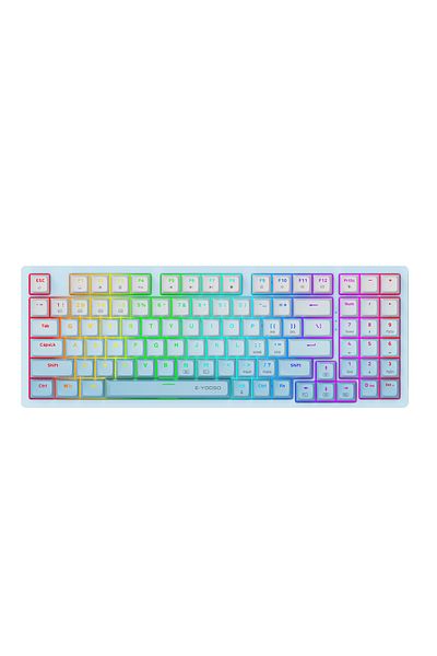 e-yooso Z-94 RGB Wireless Mechanical Gaming Keyboard,Bluetooth 5.0 wireless USB 2.4G