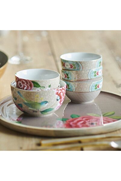 Pip Studio Farfurie din portelan, Pip Studio, Kaki, 17 cm, colectia Blushing Birds