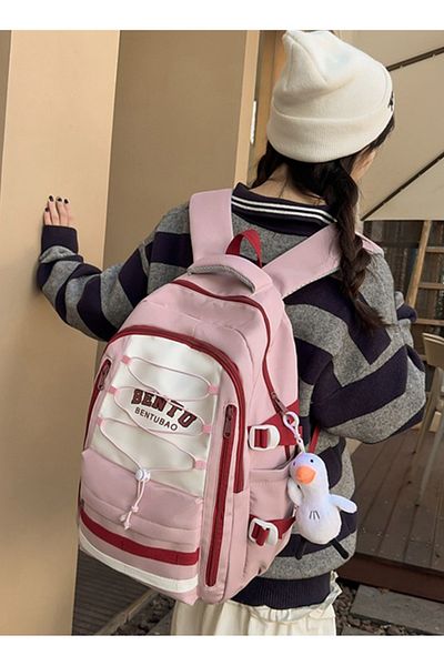 ETG Student Large-Capacity Casual Fashion Backpack School Bag 30*18*45cm