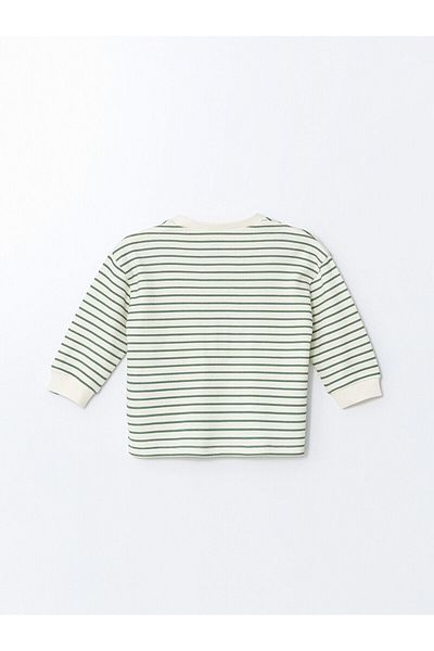 LC Waikiki Buttoned Striped Baby Boy T-Shirt