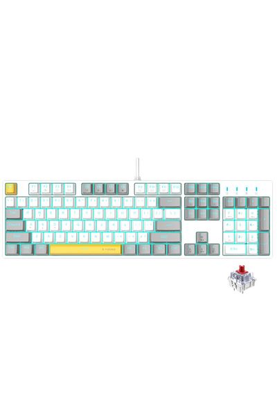 e-yooso Z-14 Mechanical Gaming Wired Keyboard,104 Key Red Switch Full-Size Computer Keyboards