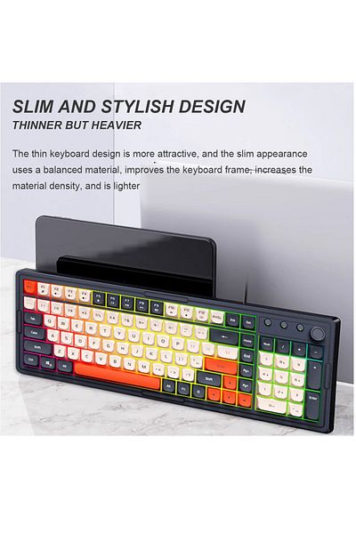 Forev Wired Membrane Keyboard and Mouse Set with RGB Backlit, Mechanical Feel, Floating Keycaps
