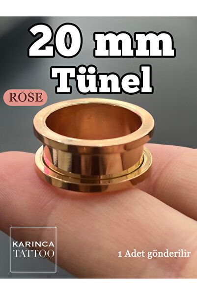 Karınca Piercing 20 mm Tünel Piercing Gold veya Rose Renkli Ear Plug Tunnel