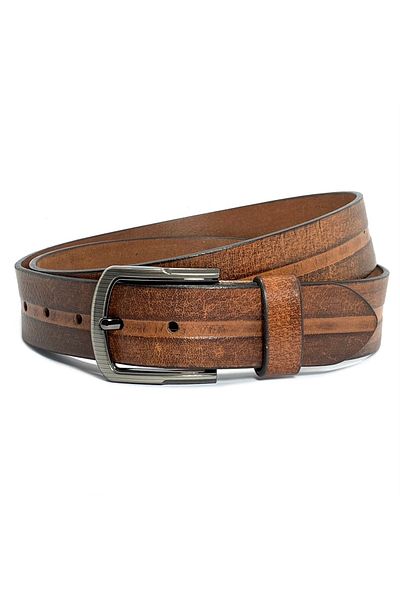 Classic Milano Genuine Leather Belt Men - Semi-Casual Men's Belts - Black & Brown Men’s Leather Belt for Men