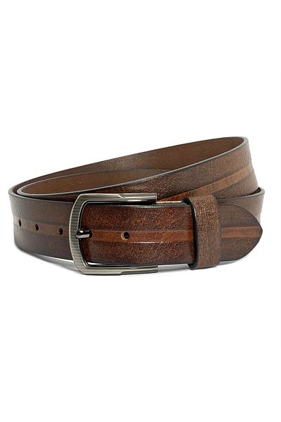 Classic Milano Genuine Leather Belt Men - Semi-Casual Men's Belts - Black & Brown Men’s Leather Belt for Men