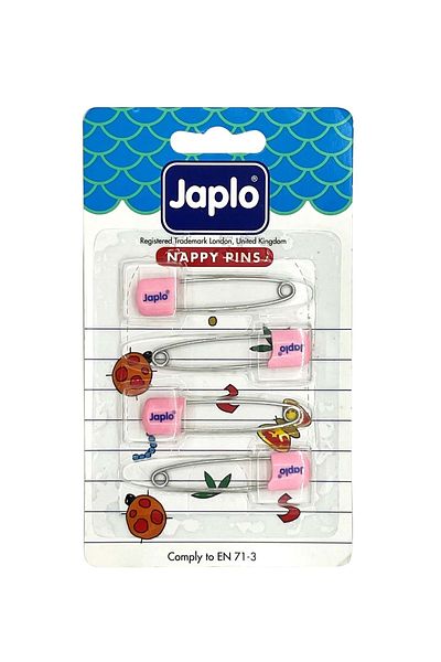 Japlo 4-Piece Pink Safety Safety Baby Pin