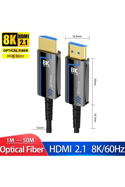 Choice 10m HDMI optic fiber 8K 8K 60Hz HDMI 2.1 Fiber Optical Cable 4K 120Hz 2.0 Ultra High Speed 48Gbps HD