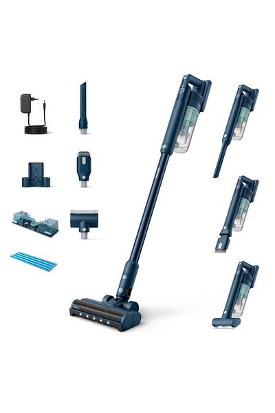 Philips Aspirator vertical Philips XC5141/01, Autonomie 60 minute, PowerCyclone 10 (Albastru)